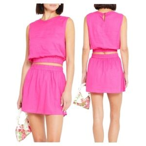 Kourt Askita | Hot Pink Tank and Skort Set